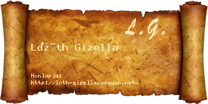 Lóth Gizella névjegykártya