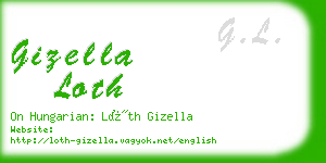 gizella loth business card